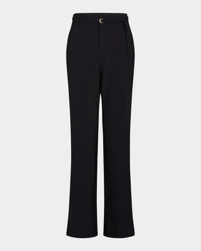 Vince High-rise Slim Flare Pants With Belt