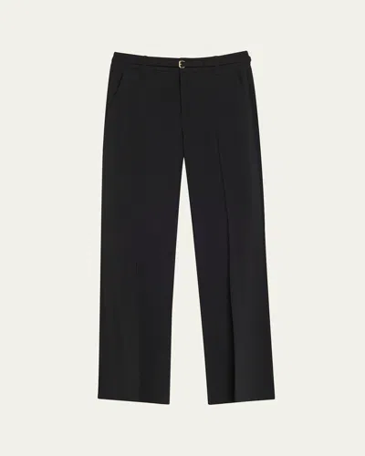 Vince High-rise Slim Flare Pants With Belt In Black