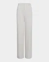 Vince High-rise Tailored Trousers In Salt Glass