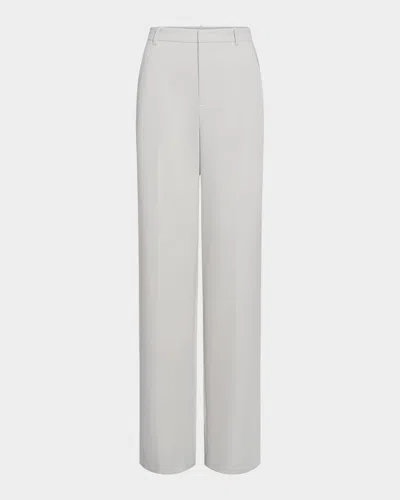 Vince High-rise Tailored Trousers In Salt Glass