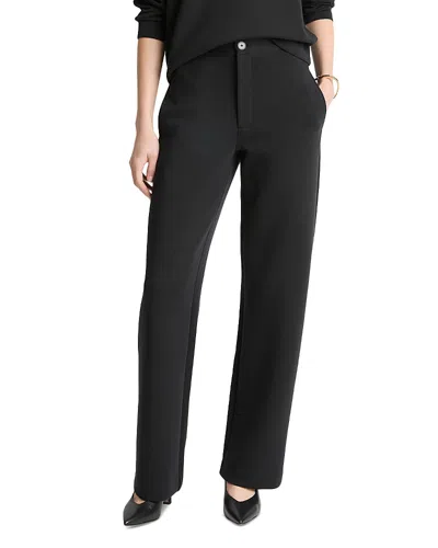 Vince High Rise Wide Leg Pants In Black