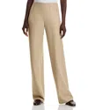 Vince High Rise Wool Blend Pants In Neutral