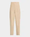 Vince High-rise Wool Trousers In Neutral