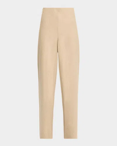 Vince High-rise Wool Trousers In Neutral