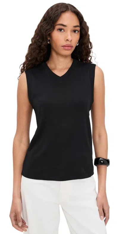 Vince High V Shell Tank Black