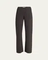 Vince High-waist Cotton Bias Pants In Black