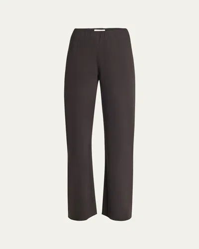 Vince High-waist Cotton Bias Pants In Black