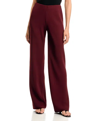 Vince High Waist Crepe Biased Pants In Brown