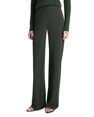 Vince High Waist Crepe Biased Pants In Black