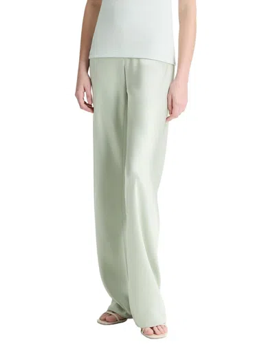 Vince High Waist Fluid Satin Bias Pant In Green