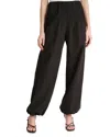 Vince Easy Wool-blend Pull-on Pants In Black