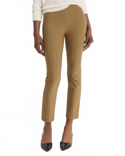 Vince High Waist Stitch Front Legging In Oak Wood In Brown
