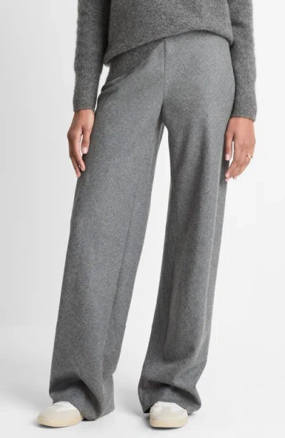 Vince High Waist Straight Leg Pants In Gray