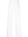 Vince High-waist Straight-leg Trousers In White
