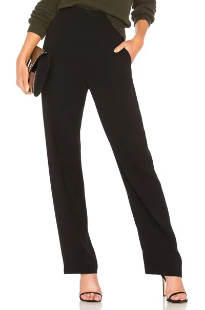 Vince High Waist Straight Pant In Black