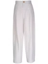 Vince Cotton-blend Wide-leg Trousers In White
