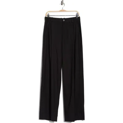 Vince High Waist Tailored Wide Leg Pants In Black