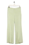 Vince High-waist Textured Satin Wide Leg Pant In Cacti