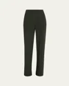 Vince High-waist Wide-leg Bias Pants In Green