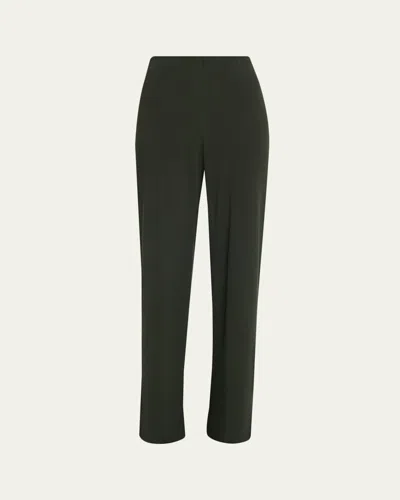 Vince High-waist Wide-leg Bias Pants In Green
