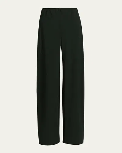 Vince High-waist Wide-leg Bias Pants In Green