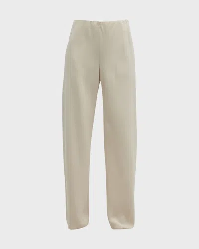 Vince High-waist Wide-leg Bias Pants In Sand