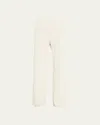 Vince High-waist Wide-leg Bias Pants In Shell