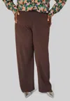 Vince High Waisted Bias Pants - Plus In Nut Umber In Brown