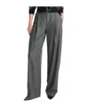 Vince High Waist Herringbone Wide Leg Pants In Black