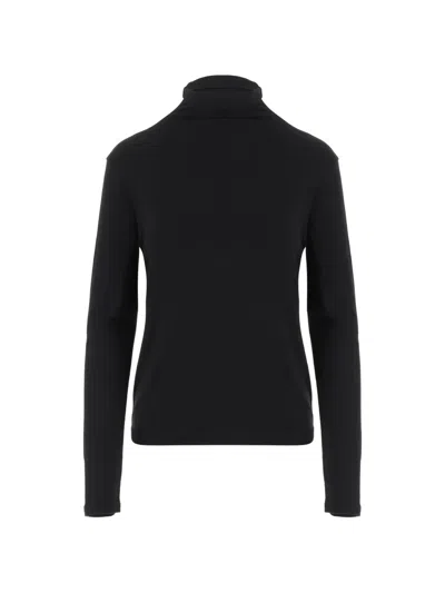 Vince High-neck Long-sleeve Sweater In Black