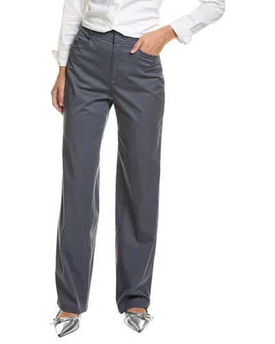 Vince High-waisted Washed Casual Pant In Blue