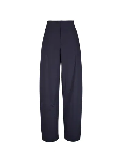 Vince High-waisted Wide-leg Trousers In Blue