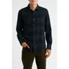 Vince Holme Plaid French Placket Corduroy Shirt Coastal Combo In Multi