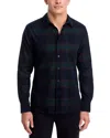 Vince Holme Plaid French Placket Shirt In Multi