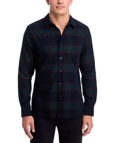 Vince Holme Plaid French Placket Shirt In Multi