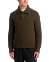Vince Honeycomb Wool Long Sleeve Mock Neck Sweater In Green