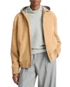 Vince Suede Hoodie In Sable