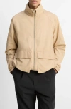 Vince Hooded Windbreaker Jacket In Neutral