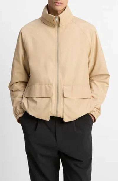 Vince Hooded Windbreaker In Brown