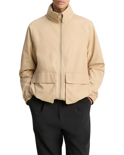 Vince Hooded Windbreaker Jacket In Neutral