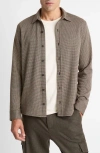 Vince Long Sleeve Houndstooth Patterned Shirts In Multi