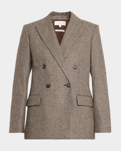 VINCE HOUNDSTOOTH DOUBLE-BREASTED BLAZER