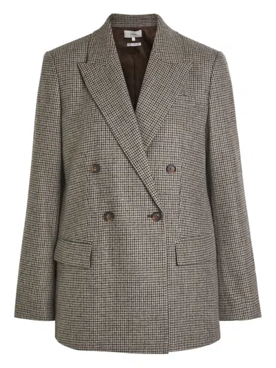 VINCE HOUNDSTOOTH DOUBLE-BREASTED BLAZER