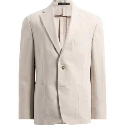 Vince Icon Relaxed Fit Cotton & Linen Sport Coat In Neutral