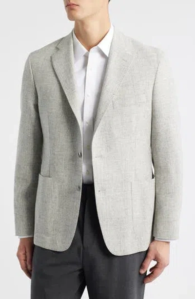 Vince Icon Relaxed Fit Light Grey Glen Check Alpaca Blend Sport Coat In Multi