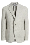 Vince Icon Relaxed Fit Light Grey Glen Check Alpaca Blend Sport Coat In Gray