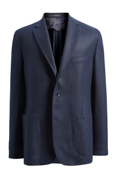 Vince Icon Relaxed Fit Navy Cashmere Twill Sport Coat In Blue