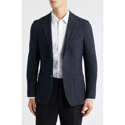 Vince Icon Relaxed Fit Wool Blend Sport Coat In Blue