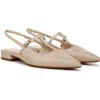 Vince Iliana Leather T-strap Ballerina Flats In Birch Sand