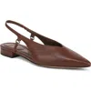 Vince Ines Slingback Pointed Toe Flat In Coffee